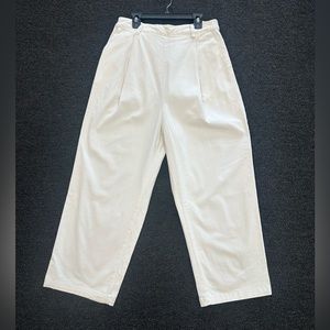 Pleated Cream Trousers